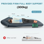 SUV Air Mattress, Double-Sided Thick Flocked Car Air Mattress with Built-in Pump & Pillow, Complete Sleeping Accessories for Auto Camping & Road Trips（Dark Gray）