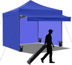 Pop up Canopy Tent with Awning Easy up Canopy with Wheel Bag Heavy Duty Waterproof Commercial Gazebo Tent for Outdoors Parties Vendors