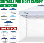 Clear Canopy Sidewalls for 10x10 Pop Up Tent, Transparent Window Curtain Cloth, 8 Mil PVC Enclosure Fabric with Zipper, Blue (3Pack Sidewalls Only, Not Included Frame&Top)