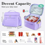 DALINDA Lunch Bag Cooler Bag Lunch Box for Women Men, Insulated Leak Proof LunchBox Lightweight for Picnic,Grocery,Beach,Camping,Travel,Work