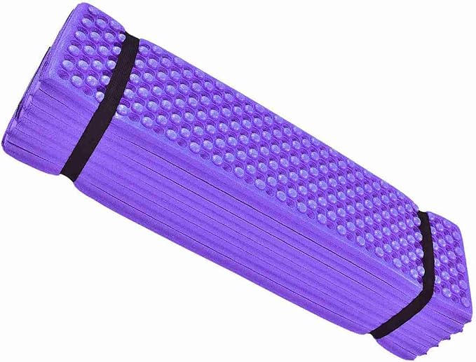 Drfeify Mattress Foam Camping Mat for Outdoor Sports Egg Cell Shape Sleeping Pad for Camping Material (Purple)