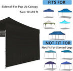 Joramoy Instant Canopy Sunwall 10×10 for Pop Up Canopy, Waterproof, UV Protection Canopy Sidewall, 1 Pack Straight Leg Canopy Side Panels Only（10×10, Black)