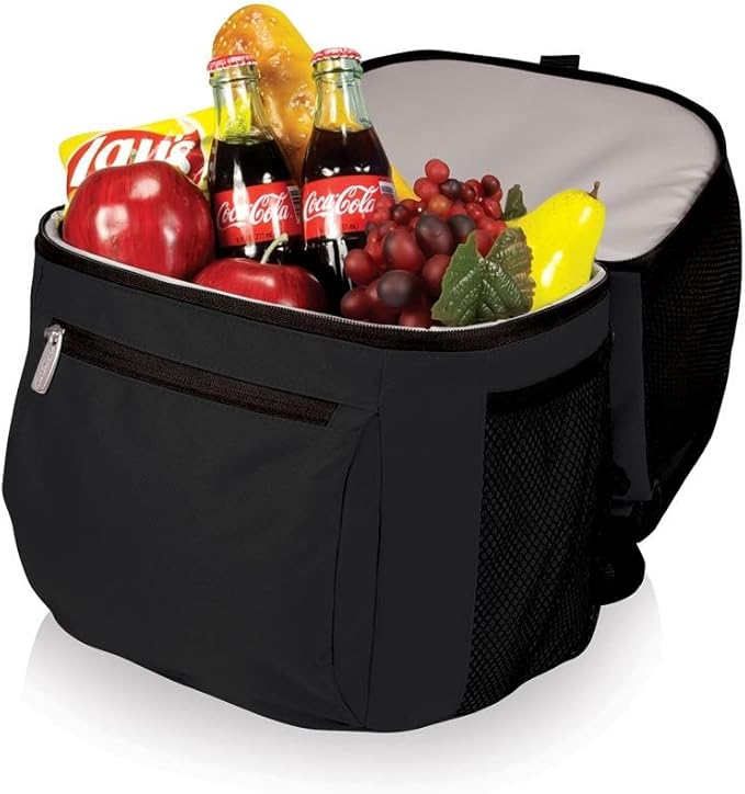 Picnic Time NCAA NC State Wolfpack Zuma Backpack Cooler, Soft Cooler Backpack, Lunch Cooler, Black, 22 Liters