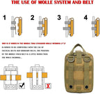 first aid kit bag empty Molle ifak pouch emt tactical medical pouch med rip away belt pouch small rescue tool pouches (TAN)