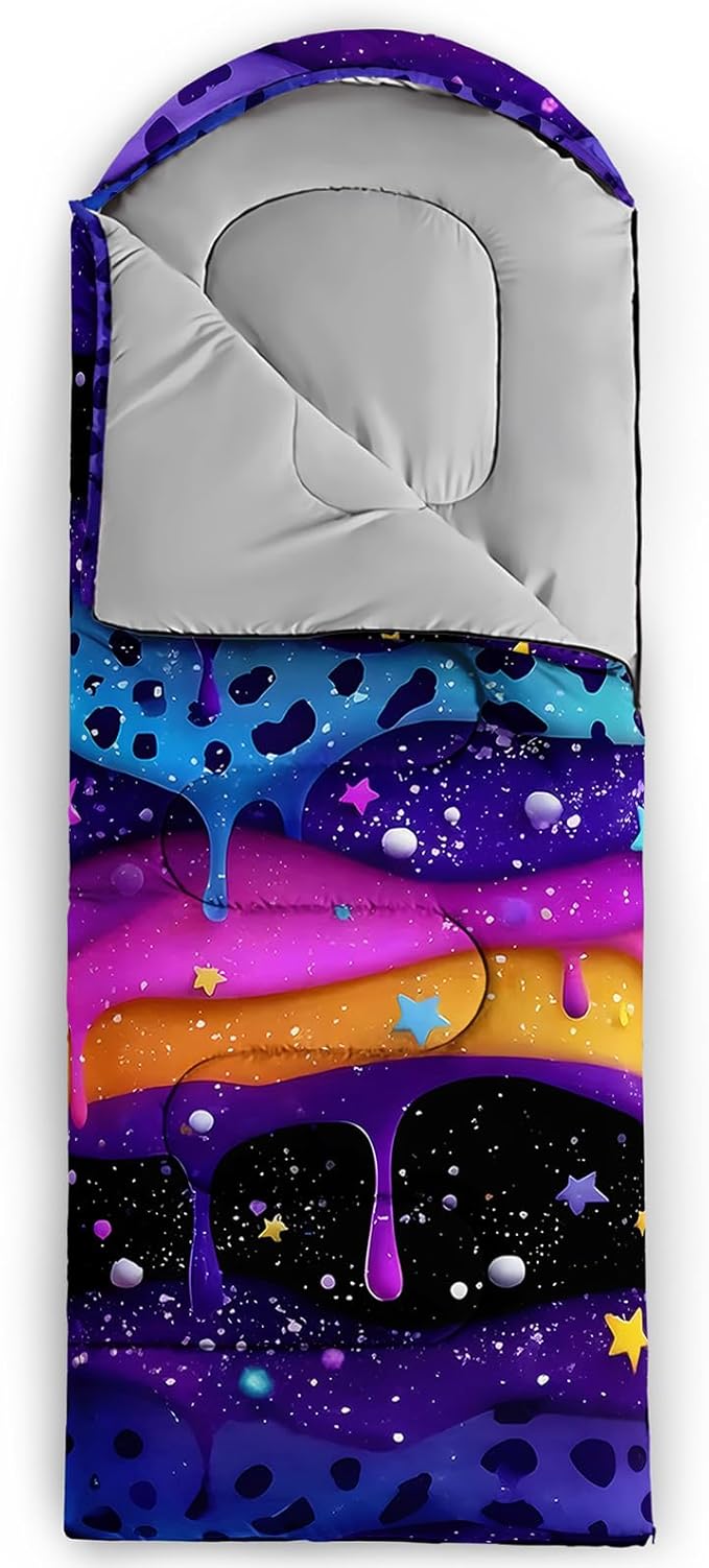QOOMO Camping Sleeping Bags,3 Season Warm & Cool Weather,Lightweight,Waterproof Sleeping Bags for Adults & Kids,Traveling,and Outdoors,Camping Gear Equipment