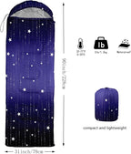 QOOMO Camping Sleeping Bags,3 Season Warm & Cool Weather,Lightweight,Waterproof Sleeping Bags for Adults & Kids,Traveling,and Outdoors,Camping Gear Equipment