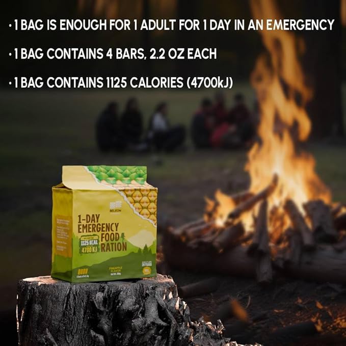Emergency Food Supply - Pineapple Survival Ration - 20 Years Shelf Life - 3 Days