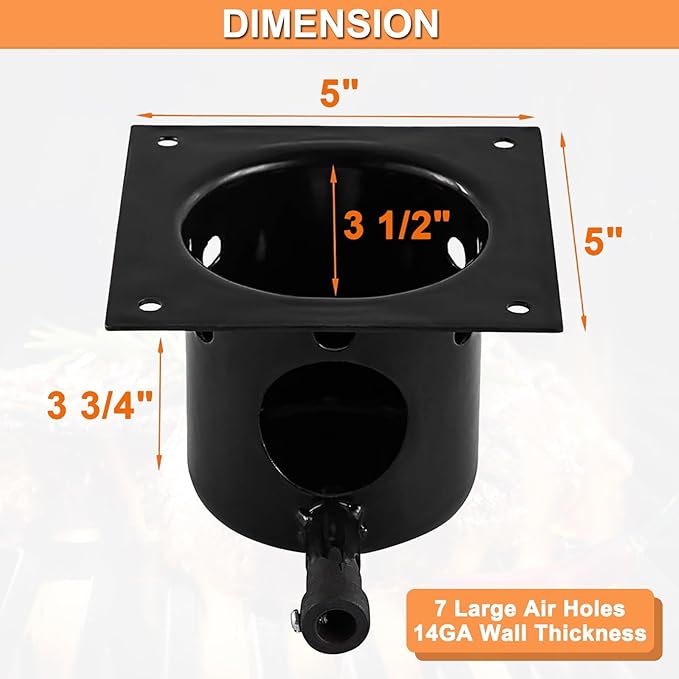 74254 Fire Burn Pot for Austin XL Pit Boss Parts,Pit Boss Pro SER 820-PS1 (Lowes),Traeger Fire Pot Replacement Traeger Ironwood 885, for Traeger,Most Pit Boss & Camp Chef Pellet Grills,Porcelain Steel