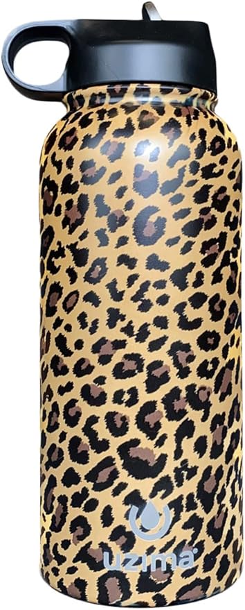 Uzima - Z-Source Filtered Water Bottle for Hiking, Backpacking, Camping, and Travel. Large 32oz Capacity with Double-Walled Stainless Steel Exterior.