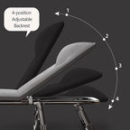 Folding Bed with Mattress Queen 3 in 1 Folding Camping Cot Bed 4 Positions Adjustable Patio Chaise Lounge Chair for Bedroom Pool Patio,E-190 * 75 * 30cm