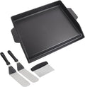 Nonstick Cast Iron Griddle for Gas Grill, 23" x 16" Universal Cooking Coating Flat Top Plate for Gas Stove Top 4 Burner Oven/Stove Top, Electric Grill
