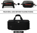 Gas Grill Carry Bag for Megamaster 1 Burner Portable Grill, Water-Resistant, Rip-Proof Material, Barbecue Bag for Camping, Outdoor Cooking, Black
