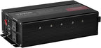 VEVOR Modified Sine Wave Inverter, 1500W, DC 12V to AC 120V Power Inverter with 2 AC Outlets 2 USB Port 1 Type-C Port 6 Spare Fuses, for Small Home Devices Like Smartphone Laptop, CE FCC Certified