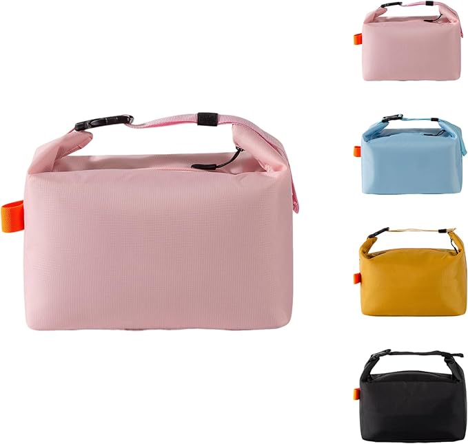 YUDANSI Fashion Lunch Bags for Men Women- Reusable Insulated Leakproof Lunch Box Tote Bag, Cool Bags for Adults,Thermal Cooler Bag for Work Picnic Travel -8L (Pink)