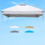8x8 Canopy Replacement Top Cover with Air Vents for Pop up Canopy Gazebo Tent, with Adjustable Strap, Waterproof & Anti-UV for Outdoor Shade (Frame Not Included) (Off White)