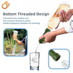 Life Straw Water Filter for Drinking Survival, Portable Water Purifier and Filtration System for Camping, Hiking, Travel, and Emergency Preparedness (Green)
