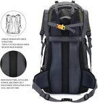 Bseash 60L Waterproof Hiking Camping Backpack with Rain Cover, Large Outdoor Sport Travel Daypack Rucksack for Climbing