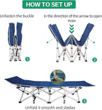 Camping Cot Cots for Sleeping with Mattress Cots for Camping for Adults with Camfortable Pad Heavy Duty Camping Bed with Carry Bag Folding Cot for Hiking Home Office Nap and Vacation