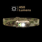 Princeton Tec Remix LED Headlamp (450 Lumens, Multicam w/Red LEDs) (RMX300-RD-MC)