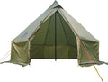DANCHEL OUTDOOR HT02 4 Season Hot Tent With Stove Jack - Waterproof Yurt for 1-3 Person Backpacking, 6.6lbs, 210T Rip-Stop Polyester, Brown, 10.5ft/3m Diameter
