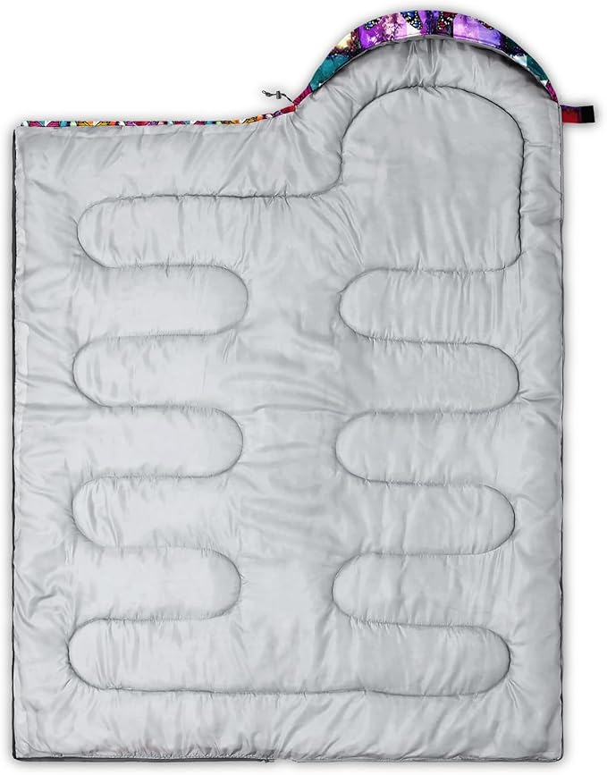 QOOMO Camping Sleeping Bags,3 Season Warm & Cool Weather,Lightweight,Waterproof Sleeping Bags for Adults & Kids,Traveling,and Outdoors,Camping Gear Equipment