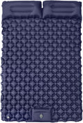 Inflatable Travel Mat with Built-in Pillow - Double Sleeping Pad, Compact Lightweight Gear for Camping Hiking Trekking Tent Backpacking Outdoor Adventures Rest Comfort Air Cushion