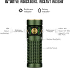 OLIGHT Baton4 Premium Edition EDC Flashlights 1300 Lumens with Type-C Charging Box, Powered By Rechargeable Battery, Small Bright Light IPX8 Waterproof for Emergencies Outdoors (OD Green)