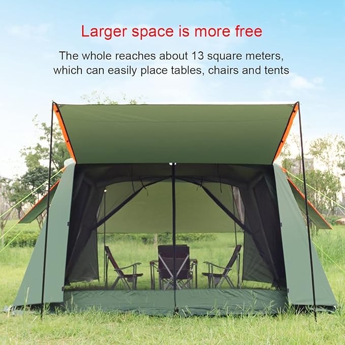 3.6x3.6m Large Tent,Waterproof Windproof Family Tent,Portable Camping Tent 6/10 Person Tent for Picnic Hiking & Traveling,Outdoor Dome Tent
