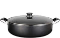 Alpine Cuisine 12 Quart Non-stick Stock Pot with Tempered Glass Lid and Carrying Handles, Multi-Purpose Cookware Aluminum Dutch Oven for Braising, Boiling, Stewing