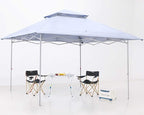 ABCCANOPY 13x13 Pop Up Canopy with Double Ventilated Top, 4 Sandbags, 4 Ropes and 8 Stakes (White)