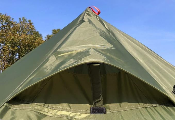 DANCHEL OUTDOOR Backpacking Hot Tent with Stove Jack, 4 Season Lightweight Tipi Tent for 2/4/6 Person Winter Camping Hunting, 10.5FT-16.4FT