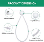 50PCS Mini White Ball Bungee Cords, 4 Inch Heavy Duty Outdoor Bungee Cord with Balls, Tarp Tie Down Bungee Balls for Shelter, Camping, Cargo,Tent Poles UV Resistant（Ball Size 1 inch）
