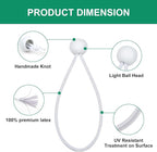 50PCS White Ball Bungee Cords, 6 Inch Heavy Duty Outdoor Bungee Cord with Balls, Tarp Tie Down Bungee Balls for Shelter, Camping, Cargo,Tent Poles UV Resistant（Ball Size 1 inch）
