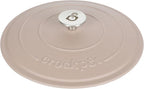 Crock-Pot Artisan 5-Quart Round Cast Iron Dutch Oven with Lid – Matte Dusty Pink, Durable Oven Safe Cookware