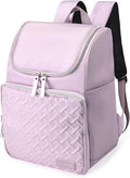 Cooler Backpack Insulated Leak Proof 33 Cans, Waterproof Hiking Backpack Cooler Soft Cooler Bag Lunch Backpack for Women Picnic Camping, Purple