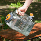 ASIEIT 3.2 Gallon Water Jug with Spigot, Portable Water Tank BPA Free, Leak-Proof Water Containers for Camping Water Storage Containers for Emergency Outdoor Hiking Picnic, Green/Black/Yellow