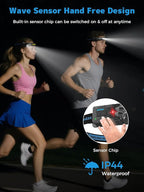 Smiling Shark TD-0123-S Headlamp, 2-Pack 2400mAh Ultra-Bright Head Lamp Flashlight Rechargeable with Multi-Mode LED Head Lamp with 270°Rotated for Outdoor, Camping, Hiking