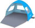 Gorich Easy Pop Up Beach Tent for 3-4 Person, UPF 50+ UV Protection Beach Umbrella Sun Shelter, Portable Lightweight Shade with Easy Foldable & Instant Setup