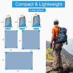 Orga'Neat Pocket Picnic Blanket, Sandproof Lightweight Pocket Camping Tarp, 55″x 79″ Foldable & Fits into Small Bag, Water Resistant Washable Quick Dry Compact Beach Mat for Outdoor Recreation