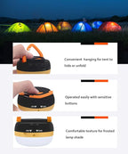 2 Pack LED Camping Lantern ,Portable Tent Light with Retractable Hook and 5 Light Modes,Best for Adults and Kids