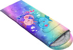 AILONEN Outer Space Astronaut Camping Sleeping Bags,Lightweight & Waterproof,3 Season Warm & Cool Weather,Cartoon Sleeping Bags for Kids,Boys Girls Travelling,Outdoors