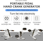 100W Hand Crank and Foot Pedal Power Generator with USB Interface - Portable Bicycle Charger for Camping, Hiking, and Emergency Power Supply
