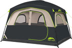 Happy Travel Tent 6 Person Tents for Camping, Waterproof Easy Setup Camping Tent with Rainfly, Portable Large Family Cabin Tent with 5 Large Mesh Windows and Carry Bag for Outdoor Camping & Hiking