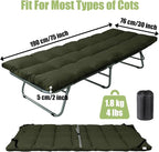 Tuphen Cot Mattress Pad-Cot Pads for Camping, Cot Mattress Topper, Camping Mattress Sleeping Pad 75"x30" Soft Lightweight Quilted Pads for Camp Cot/RV Bunk/Narrow Twin Beds
