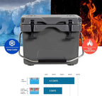 Goplus 16 Quart Cooler, 24-Can Capacity Ice Chest with 2 Cup Holders, 3-5 Days Ice Retention, Portable Insulated Ice Box for Camping, Fishing Outdoor Activities