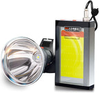 Hunting Headlamp, Super Bright Rechargeable Head Lamp, 8X Brighter LED with Battery Pack & Phone Charger – Ideal for Camping, Fishing, Searching, Emergencies