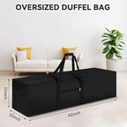42 x 15 x 15 Inch, 154 L Extra Large Duffle Bag Camping Tent Storage Bag Heavy Duty Waterproof Sports Equipment Carrying Case for Tent Pole Travel Canopy Hammock Tripod Fishing Outdoor Moving