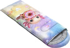 AILONEN Kawaii Panda Sleeping Bags,Lightweight & Waterproof,3 Season Warm & Cool Weather,Dreamy Purple Flower Animal Themed Sleeping Bags for Boys,Girls,Kids,Adults Travelling,Outdoors