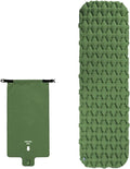KAISHI Inflatable Mattress, Travel Folding Bed Portable Camping Mat, Ultralight Waterproof Compact Air Mat Single Sleeping Pad,Green