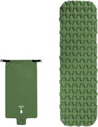 KAISHI Inflatable Mattress, Travel Folding Bed Portable Camping Mat, Ultralight Waterproof Compact Air Mat Single Sleeping Pad,Green
